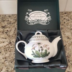 AUTOGRAPHED PORTMIERION 25th ANNIVERSARY 1 CUP TEAPOT NEW